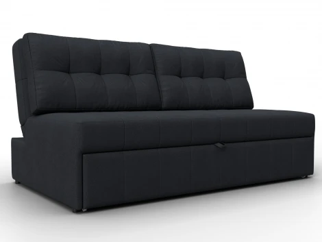 Диван прямой Лига-107 (160) (ЛДСП,Брус,Фанера,Замша/Темно-серый) Лига Диванов 134936