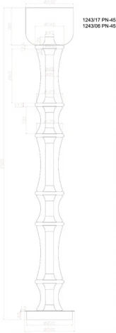 Торшер Divinare Volturn 1243/17 PN-45 (LED, 220V, круглые)