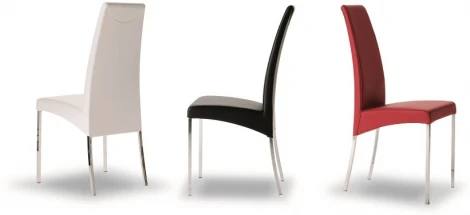 Стул AIDA 04.01 (G093 хром/ TR505 белый, экокожа) (арт.04.01.G093TR505)