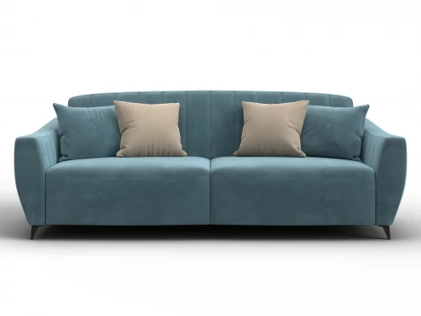 Диван-книжка Лига-095 НПБ (ДВП,ДСП,ЛДСП,Брус,Фанера,ЛДВП/Металл/Велюр/Бирюзовый) Лига Диванов 132532