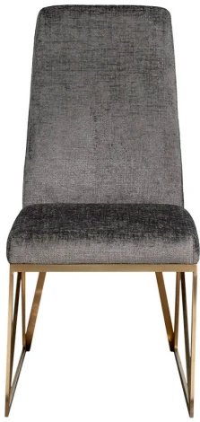 30C-20140 Стул велюр шенилл серый/браш.золото 49*65*99см Garda Decor