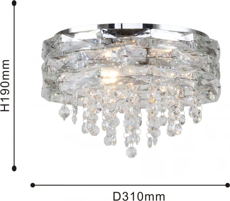 Потолочная люстра F-Promo Icicle 4250-3C (220V, хрусталь, круглые)
