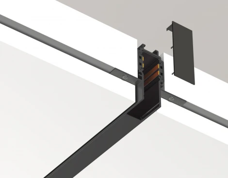 Шинопровод магнитный встраиваемый под ГКЛ 12,5мм Magnetic standard 48V 2м 10mm Ambrella Track System GL1922