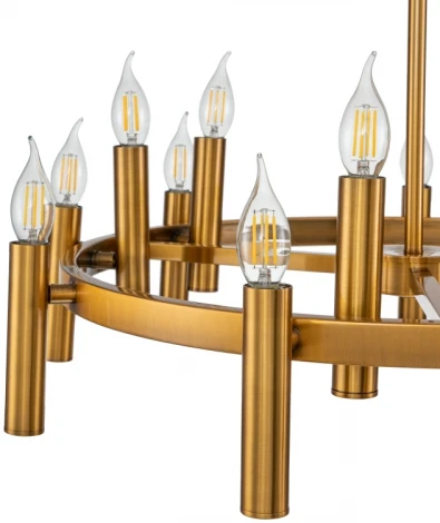 Потолочная люстра большая на штанге Leonardo 2156/05/15P Stilfort (220V, свеча)