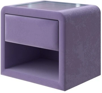 PROxSON Тумба Cube (Ткань: Велюр Shaggy Plum) 52x41