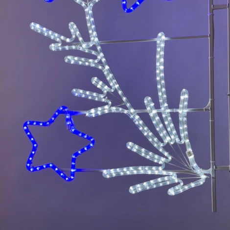 Светодиодная консоль "Уральские звезды" 80 х 150 см, Бело-Синяя, 220В Laitcom LC-13593