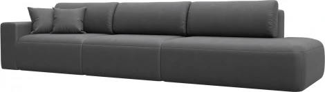 Диван прямой Лига-036 НПБ Модерн Лонг подлокотник слева Лига Диванов (Замша) арт.127701L