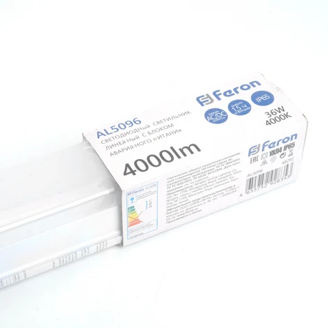 Настенно-потолочный линейный светильник Feron AL5096 48292 с БАП IP65 36W 4000K (LED, 220V)