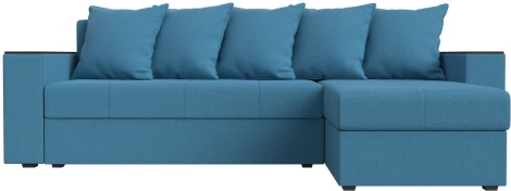 Диван угловой Дубай Лайт правый угол (Голубой/Рогожка) Лига Диванов арт.121641