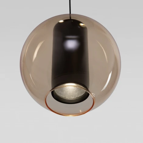 Подвесной светильник Eurosvet Cobble 50258/3 LED дымчатый/ бежевый/ шоколад (220V, на проводе, шарики)