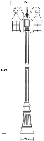 Наземный фонарь IP44 Oasis Light CAIOR 1 81509B/18 Bl