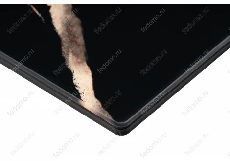 Стеклянный стол Woodville Торвальд обсидиан / черный 474325