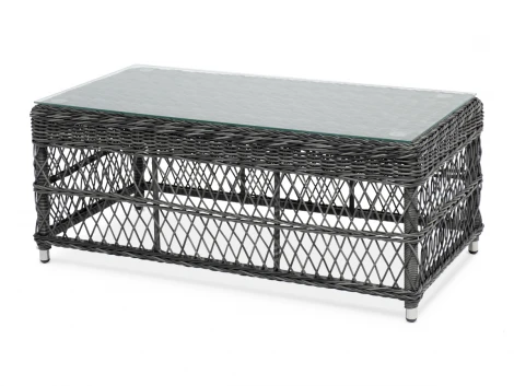 Стол журнальный из искусственного ротанга, цвет графит 4SIS Гранд Латте YH-S4840W graphite