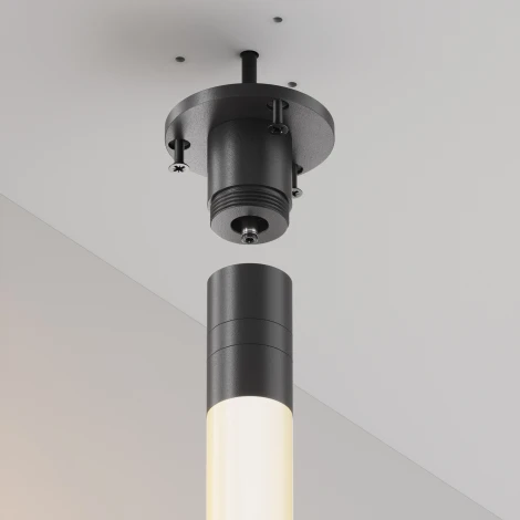 Основание для накладного монтажа системы Shelf с внешней резьбой с вводом питания Maytoni Accessories for system Shelf CA022BO-P-B (24V)