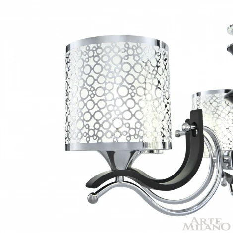 Подвесная люстра Arte Milano Florentia-6787 306787/6 Bk/Ni (220V, на цепи)
