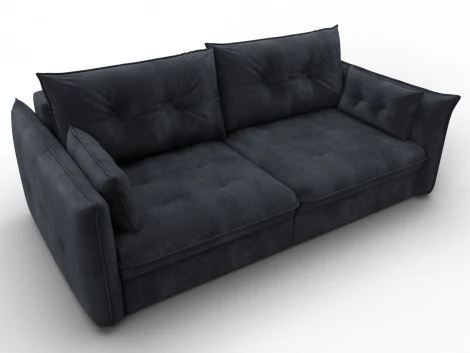 Диван прямой Лига-100 НПБ (ДСП,Фанера/Пластик/Велюр/Темно-серый) Лига Диванов 133657