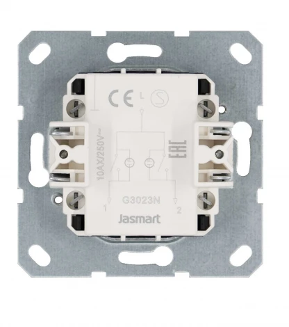 Выключатель двухклавишный с подсветкой (мокко) Jasmart G-Classic G3023NZ