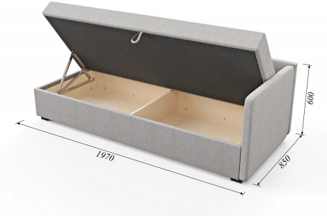 Диван-кровать Arsko Велес Угол правый рогожка серая