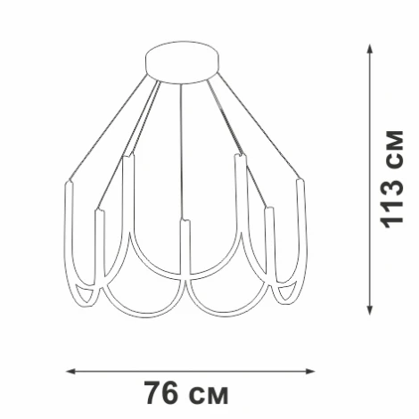 Подвесной светильник Vitaluce V4682-1/7S