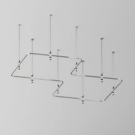 Радиусный коннектор для шинопровода Flarity платина Maytoni Accessories for tracks Flarity TRX154-RC80-PT (24V)