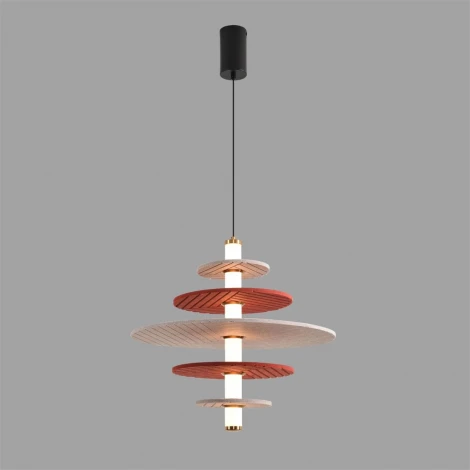 Подвесной светильник светодиодный Lumion Felta 8296/14ALчерный/бежевый/бурый, металл/фетр/акрил LED 14W 3000K 220V (на проводе, круглые)