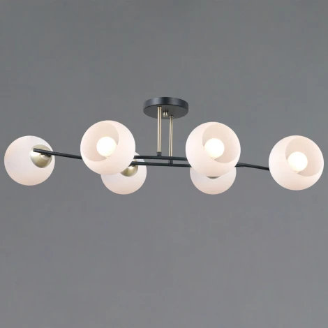 Потолочная люстра на штанге ILLUMICO IL0798-6CSQ-25 BK AB TRENTO (220V)