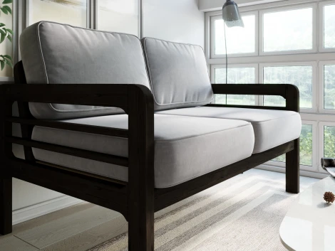 Диван Arsko прямой Бергер М венге велюр серый