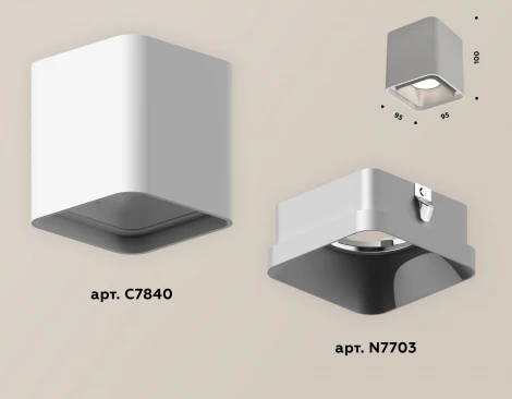Накладной точечный светильник Ambrella Techno Spot XS7840003 (220V, куб)