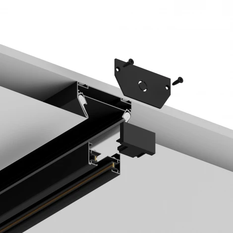 Заглушка торцевая Skylite для закладного профиля под шинопровод для натяжного потолка, черная, 2 шт. Hesby Lighting Skylite HSBL_0194