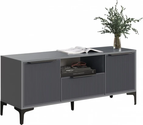 Тумба под телевизор Woodville Иадама графит / графит софт арт.601112