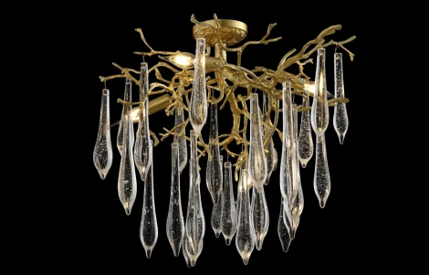 Потолочная люстра Crystal Lux Reina PL5 D600 GOLD PEARL