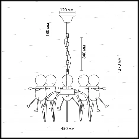 Подвесная люстра Odeon Light Riko Boy 2582/5