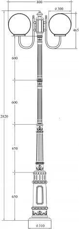 Наземный фонарь IP44 Oasis Light GLOBO L 88210LA/10/E7 Bl в форме шара (220V, фонарь, шар)