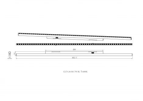 Трековый светильник магнитный светодиодный Crystal Lux UX5 CLT 0.36 001 7W BL Т4000K 48V