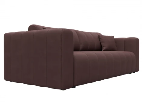 Диван прямой Лига-062 НПБ (ДСП,Фанера,ХДФ/Пластик/Замша/Бордовый) Лига Диванов 130281