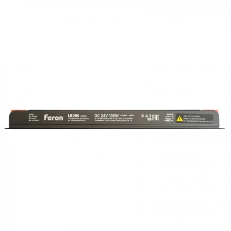 Трансформатор для светодиодной ленты с диммированием 100W 24V IP20 клипсы Feron LB006 52129