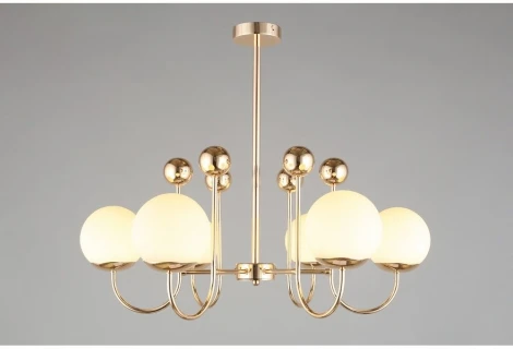 Потолочная люстра на штанге Omnilux Acuto OML-67007-06 (220V, шар, шарики)