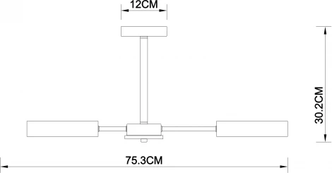 Потолочная люстра на штанге Arte Lamp Brussels A8030PL-8BK (220V)