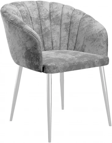 Стул DikLine 441 M13 светло-серый, ножки белые арт.00-00073881