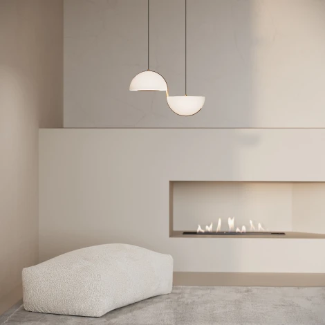 Подвесной светильник Eurosvet Emisfero 50083/2 LED золото (220V, на проводе)