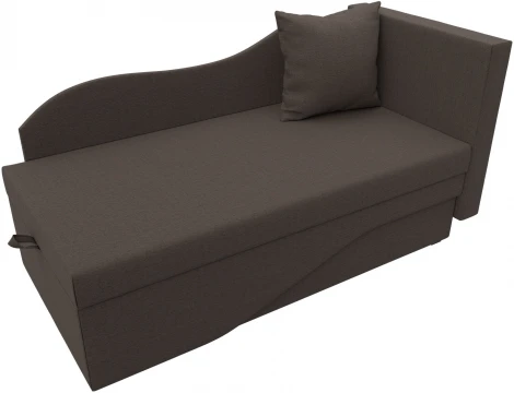 Кушетка Гармония правая (Коричневый/Рогожка) Лига Диванов арт.125297