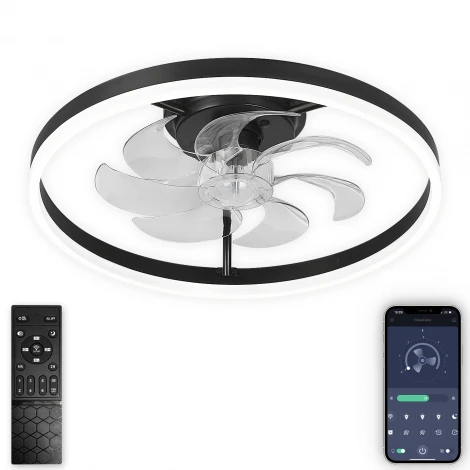 Потолочная люстра светодиодная с вентилятором Natali Kovaltseva Ledfan LED LAMPS 81490