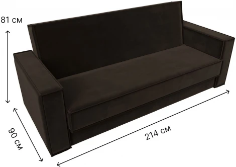 Диван-книжка Куба (Коричневый/Микровельвет) Лига Диванов арт.122049