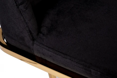 GY-83650 Стул велюр черный/золото 54*56*89см Garda Decor