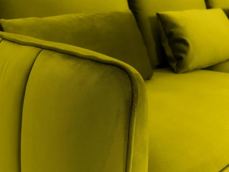 Диван Amsterdam трехместный ОГОГО (арт.583335), (Ткань/Оливковый)