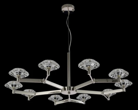 Подвесная люстра Crystal Lux REBECA SP10 NICKEL