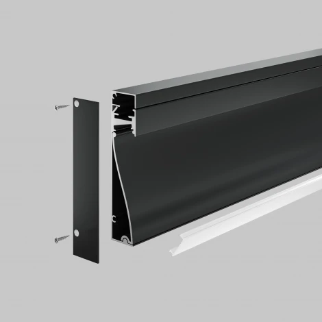 Алюминиевый профиль плинтус с подсветкой 80x18 Maytoni Led Strip ALM-8018-B-2M