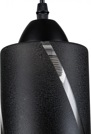 Подвесной светильник Escada Storm 10179/1S 1x60Вт E27, металл/стекло, черный (220V, на проводе, круглые)