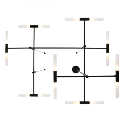 Потолочная люстра на штанге Odeon Light Defance 4307/16 черный/акрилл/металл IP20 G9 40W *16 180° 220V