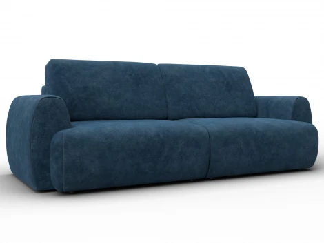 Диван прямой Лига-115 НПБ (ДСП,Фанера,Велюр/Синий) Лига Диванов 136928